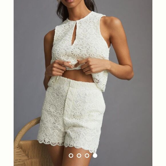 Maeve Crochet Eyelet Shorts - Picture 2 of 6